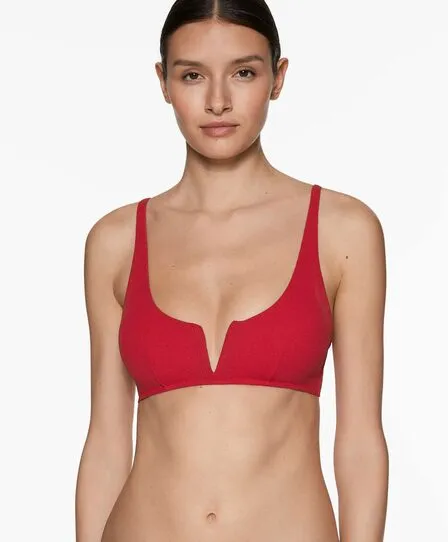 PIQUé HALTERNECK BIKINI TOP