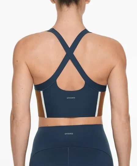 PERFECT-ADAPT MEDIUM-SUPPORT COLOUR BLOCK SPORTS BRA