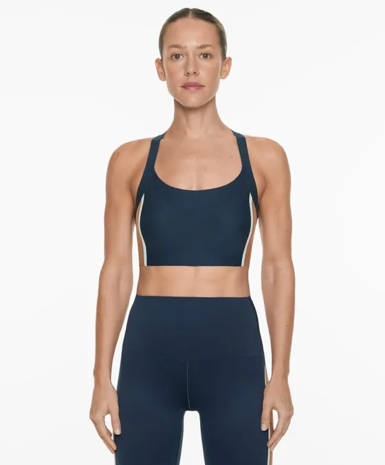 Perfect-adapt medium-support colour block sports bra