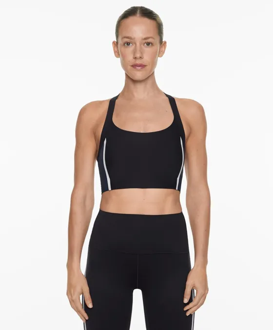 Perfect-adapt medium-support colour block sports bra