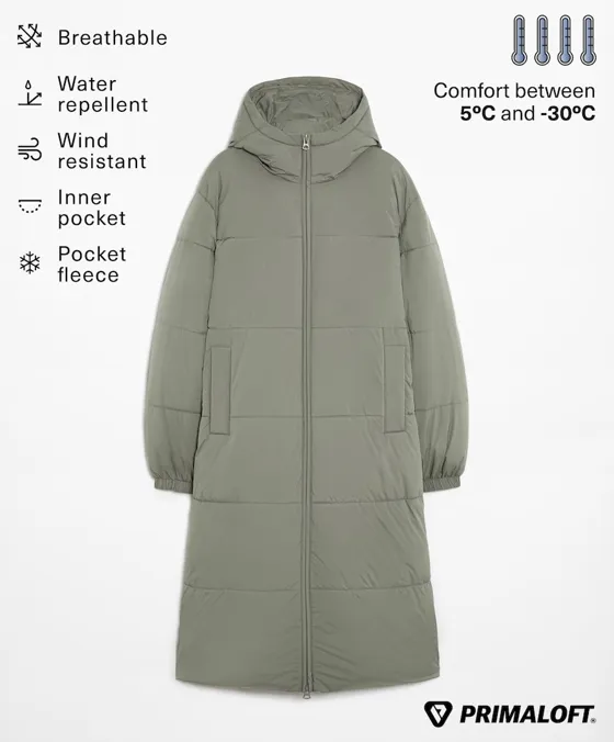 Водоотталкивающее утепленное пальто Primaloft®