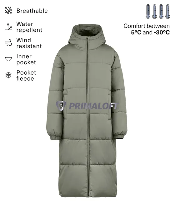 Водоотталкивающее утепленное пальто Primaloft®